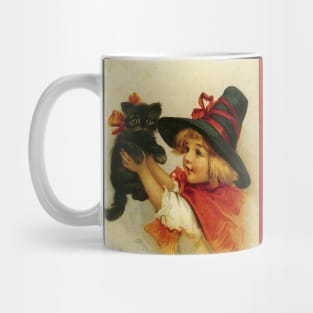 Little witch with her cute kitty Mug